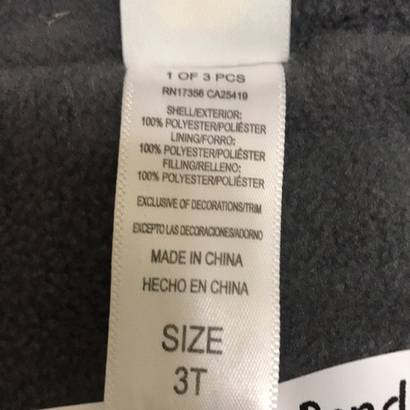 Little Me Boy’s Puffy Vest. Size 3T Denim Print - Picture 6 of 9